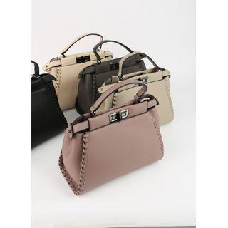 Twist-lock Braided Tote Bag