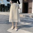 Two-way Lace Panel Knit Skirt