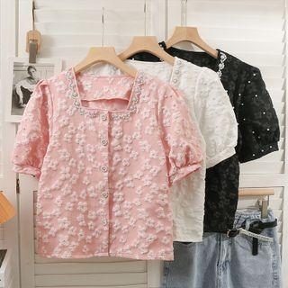 Floral Dotted Lace Blouse