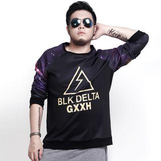 Galaxy Print Raglan Pullover