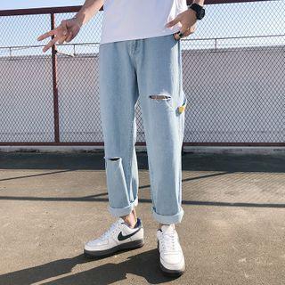 High-waist Ripped Jeans(various Design)