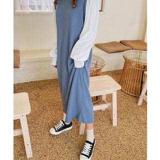 Inset Blouse Sleeveless Knit Dress