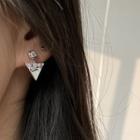 Rhinestone Triangle Drop Earring 1 Pair - As Shown In Figure - One Size