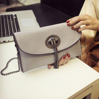 Fringed Buckled Clutch