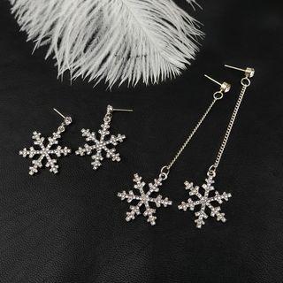 Rhinestone Flake Earring
