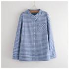 Check Long-sleeve Blouse