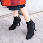 High Heel Panel Ankle Boots