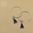 Triangle Drop Earring One Pair - 925 Sterling Silver - Triangle Drop Earring - One Size