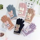 Chenille Rabbit Touchscreen Gloves