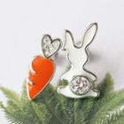 Rabbit Rhinestone Non Matching Earrings