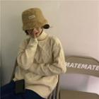 Rib Knit Turtleneck Sweater