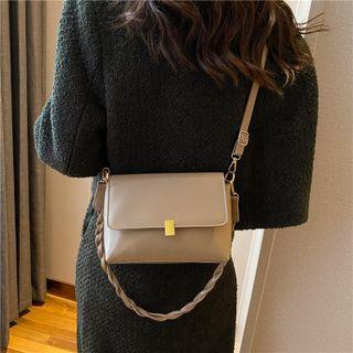 Linen Flower Shoulder Strap Crossbody Bag