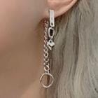 Heart Chain Dangle Earring 0446a - 1 Pair - One Size