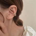 Rhinestone Alloy Cuff Earring Single - Gold - One Size