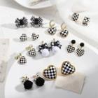 Check Bow / Heart / Alloy Earring (various Designs)