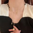 Ball Necklace Black & Gold - One Size