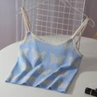 Butterfly Camisole Top Blue - One Size