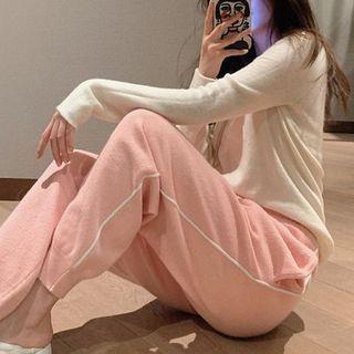 High-waist Knit Sweatpants