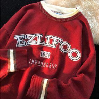 Knit Lettering Sweatshirt