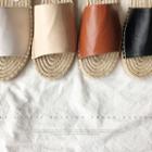 Faux-leather Espadrille Slide Sandals