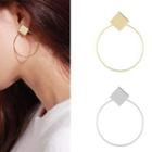 Alloy Square Hoop Earring