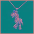 Rhinestone Horse Necklace