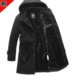 Fleece-lined Hood Coat With Belt