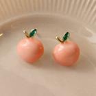 Peach Glaze Earring 1 Pair - A403 - Peach - Pink - One Size