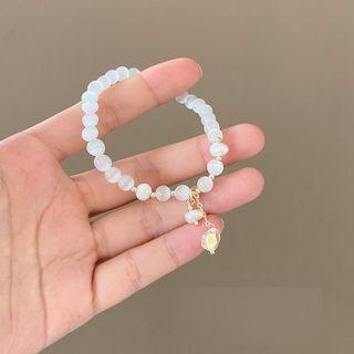 Cat Eye Stone Bracelet S237 - Gold - One Size