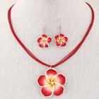 Set: Flower Earrings + Necklace