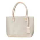 Two-tone Panel Tote Beige - One Size