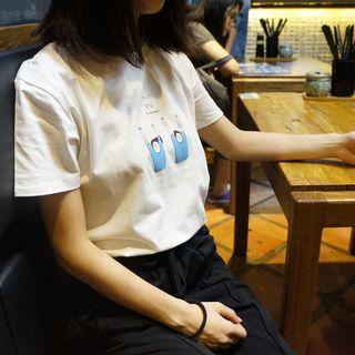 Cartoon Printed Short Sleeve T-shirt