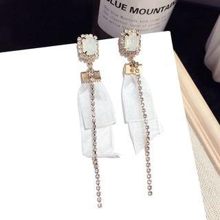 Rhinestone Earring 1 Pair - Gold - One Size