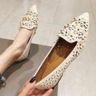 Embellished Pointed Loafers