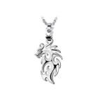 Fashion Stainless Steel Flame Dragon Pendant With Necklace For Men