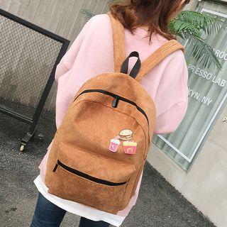 Curduroy Zip Backpack