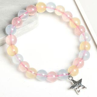 Alloy Star Faux Crystal Bead Bracelet As Shown In Figure - 8mm