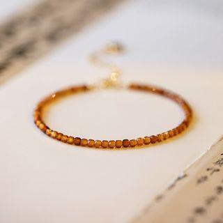 Faux Crystal Bracelet Brown - One Size
