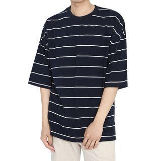 Plus Size Striped Boxy T-shirt