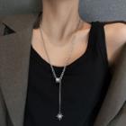 Star Pendant Stainless Steel Necklace X314 - Silver - One Size