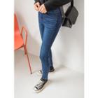 Tall Size Tummy-control Brushed-fleece Skinny Jeans