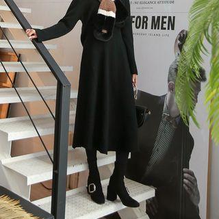 Band-waist Knit Flare Skirt