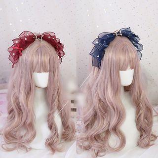 Star & Faux Pearl Mesh Headpiece