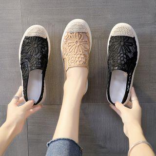 Round Toe Lace Sneaker Mules