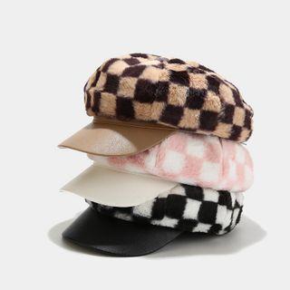 Check Beret Cap
