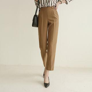Buckle-waist Dress Pants