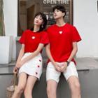 Couple Matching Heart T-shirt / Skirt / Shorts / Set