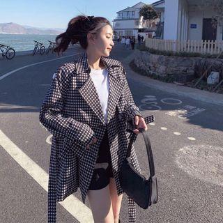 Houndstooth Trench Coat