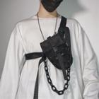 Buckled Chain Strap Sling Bag
