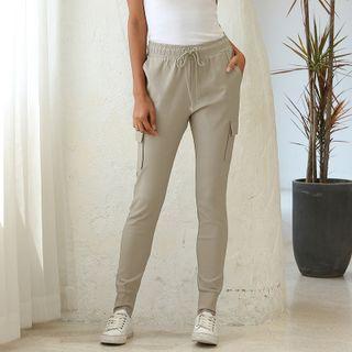 Cargo Drawstring Skinny Pants
